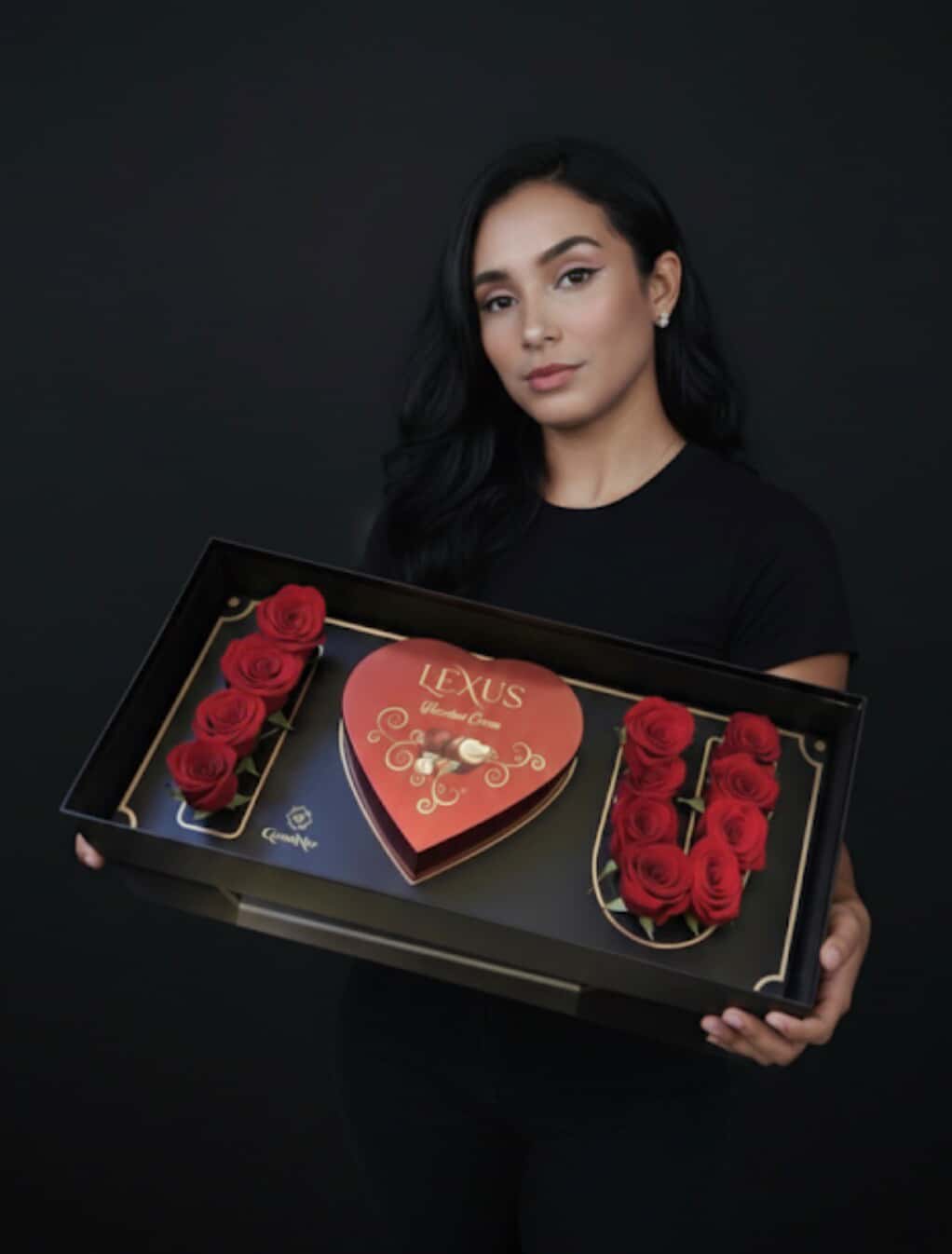 I love you box with roses - Lexus