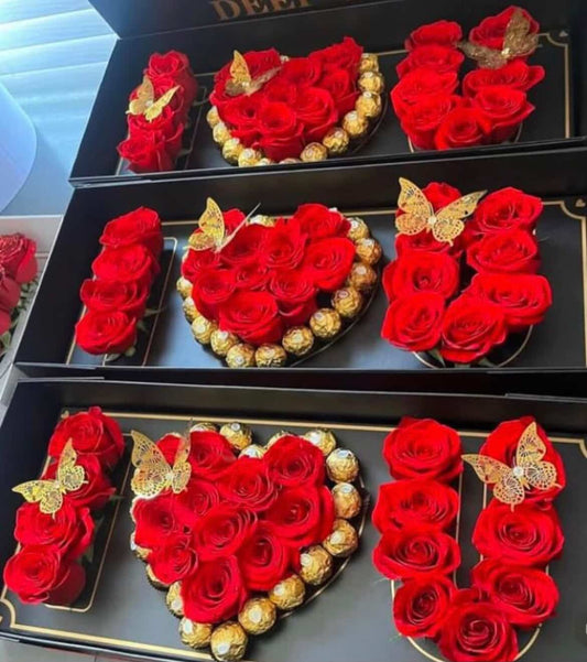 I love you box with roses - Coluchi