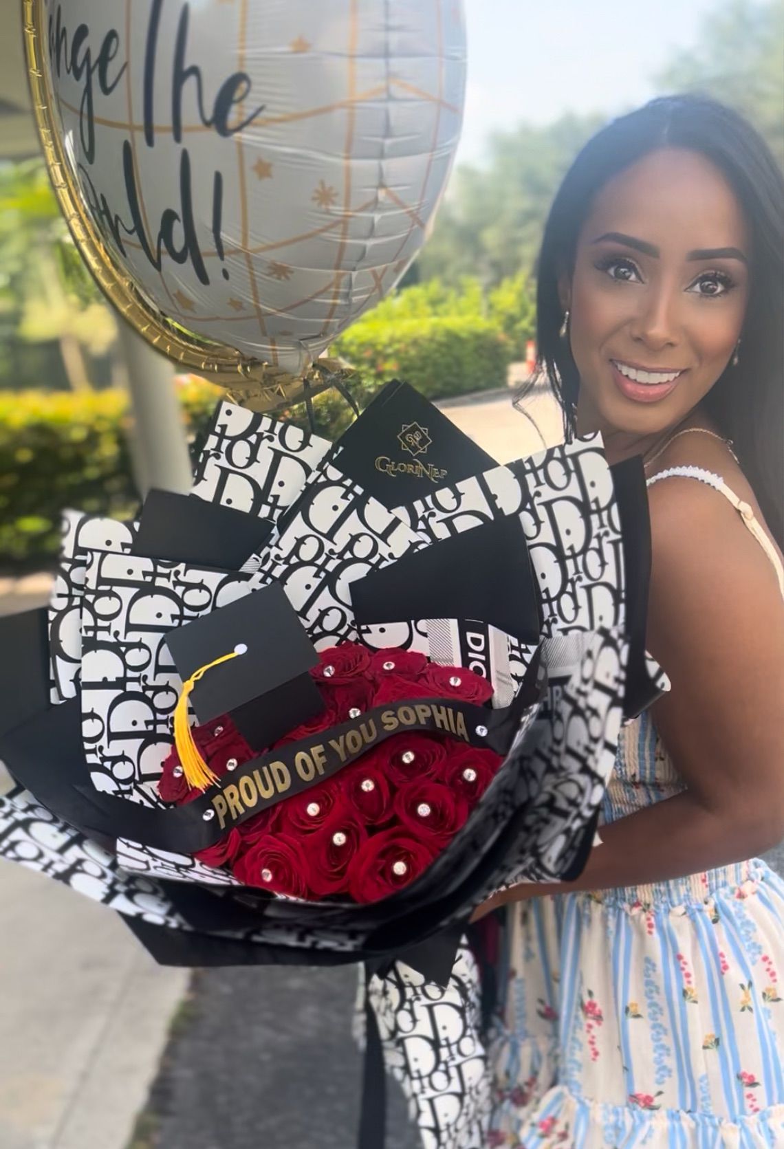 Luxury Red Rose Bouquet (25-100 Roses)–Same Day Delivery Wellington FL-Christian Dior Style