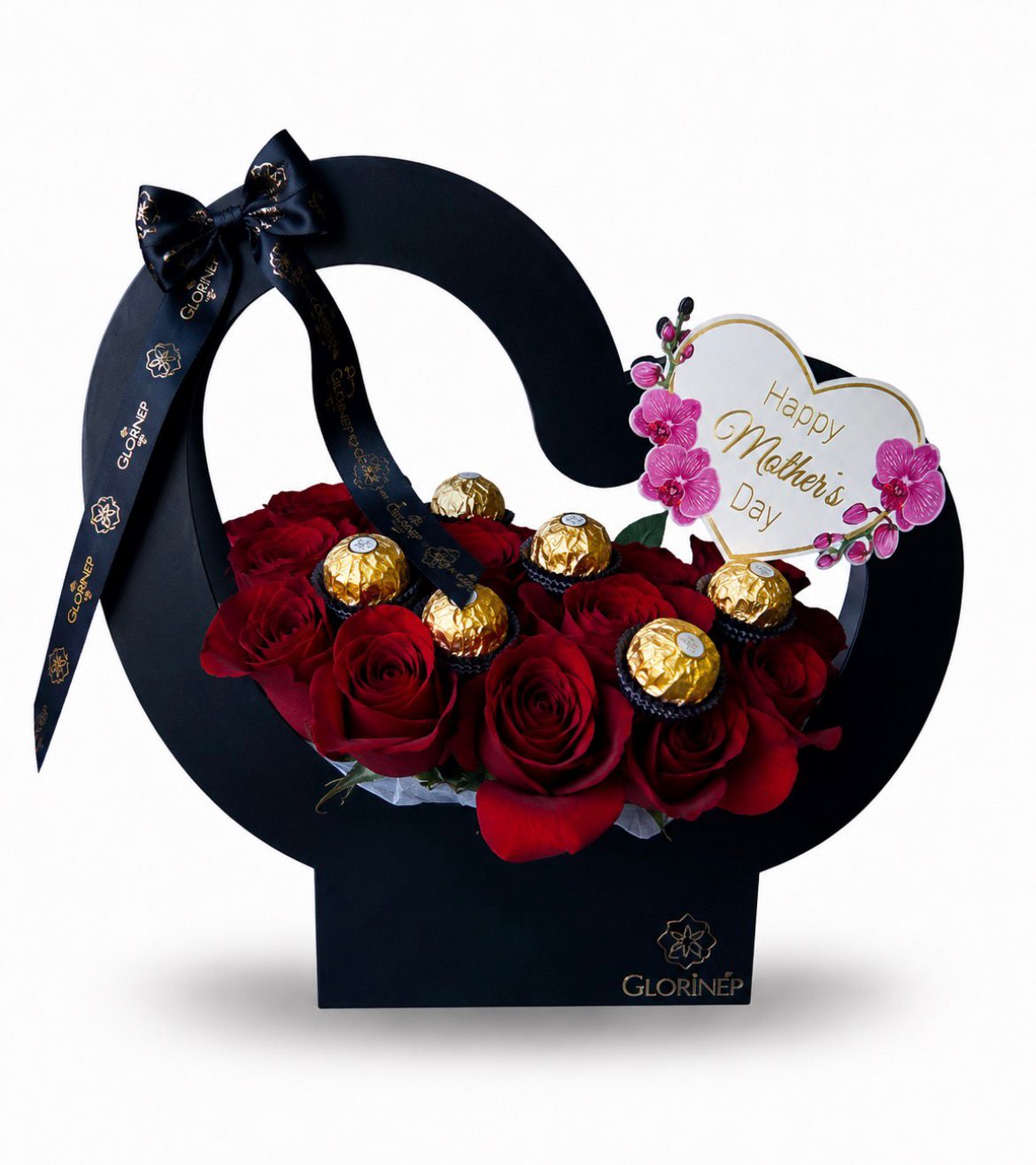 Luxury Red Roses & Chocolates Gift Box - Mother's Day Special- Monset